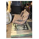 Used Metal Gliding Bench with Cushioned Seats