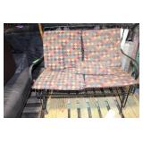 Used Metal Gliding Bench with Cushioned Seats
