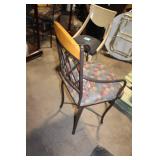 Metal Frame Bar Stools with Multicolor Cushions