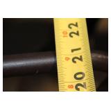 Used Bar Stool with Metal Frame and Patterned Cushion