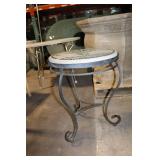 Mosaic Tile Top Bistro Table with Wrought Iron Base