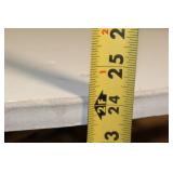 Round Folding Table with White Top and Gold Legs