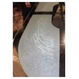 GlassArtDesign Glass Dining Table with Etched Top