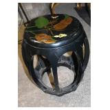 Vintage Chinese Garden Stool with Floral and Insect Design