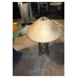 Artisan Metal Lamp with Unique Geometric Design