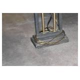 Artisan Metal Lamp with Unique Geometric Design