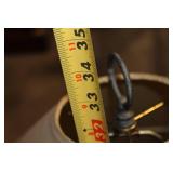 Artisan Metal Lamp with Unique Geometric Design