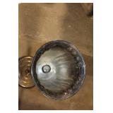 Vintage Silver Metal Floor Vase Stand