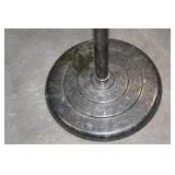 Vintage Silver Metal Floor Vase Stand