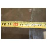 Elegant White Pedestal Table with Glass Top