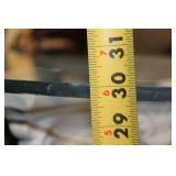 Elegant White Pedestal Table with Glass Top