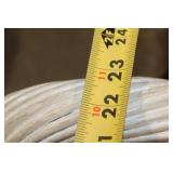 Vintage White Rattan Armchair with Leaf Back Design