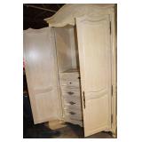 Elegant Vintage Armoire with Intricate Carved Detailing