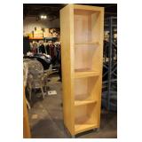 Tall Wooden Bookshelf with Adjustable Shelves