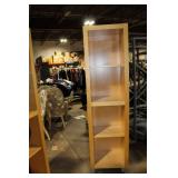 Tall Wooden Storage Shelf Unit with Adjustable Shelves