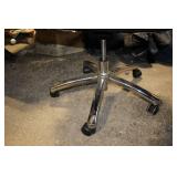 Used Black Leather Office Chair with Chrome Base