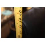 Used Black Leather Office Chair with Chrome Base