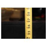 Black Swivel Barrel Chair with Suede-Like Fabric