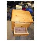 Wooden Two-Drawer Nightstand
