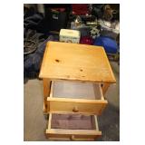 Wooden Two-Drawer Nightstand