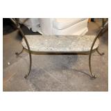 Elegant Granite Top Console Table with Metal Frame
