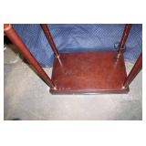 Tall Mahogany Display Cabinet with Built-in Light