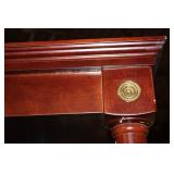 Antique Mahogany Lighted Display Pedestal with Detailing