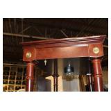 Antique Mahogany Lighted Display Pedestal with Detailing