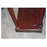 Antique Mahogany Lighted Display Pedestal with Detailing