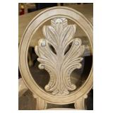 Elegant Carved Stone Dining Table with Octagonal Table and 8 Chairs