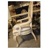 Elegant Carved Stone Dining Table with Octagonal Table and 8 Chairs