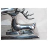 Polished Metal Reindeer Mantel Hook