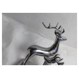 Polished Metal Reindeer Mantel Hook