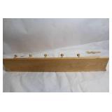 Wooden Wall-Mounted Coat Rack with 5 Peg Hooks