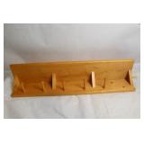 Wooden Wall-Mounted Coat Rack with 5 Peg Hooks