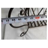 Decorative Metal Magazine Holder with Scrolled Design