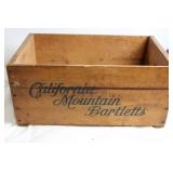 Vintage Wooden Crate - California Mountain Bartletts