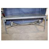 Metal Framed Glass Top Coffee Table