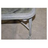 Metal Framed Glass Top Coffee Table