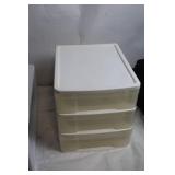 Set of Plastic Storage Drawers and Bins