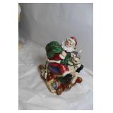 Christmas Santa Claus Decorative Ceramic Trinket Box