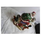Christmas Santa Claus Decorative Ceramic Trinket Box