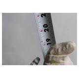 Vintage Handcrafted Wooden Santa Figurine with Peace Base