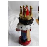 King Nutcracker Figurine with Red and Gold Crown