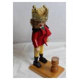Vintage Wooden Nutcracker Figurine with Crown