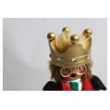 Vintage Wooden Nutcracker Figurine with Crown
