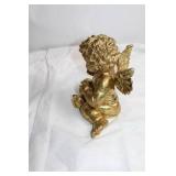 Gold-Tone Cherub Angel Figurine