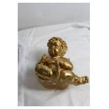 Gold-Tone Cherub Angel Figurine