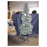 7-Foot Pre-Lit Artificial Christmas Tree with Frosted Tips
