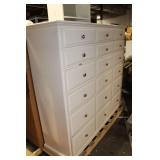 White Wooden Dresser with 16 Drawers